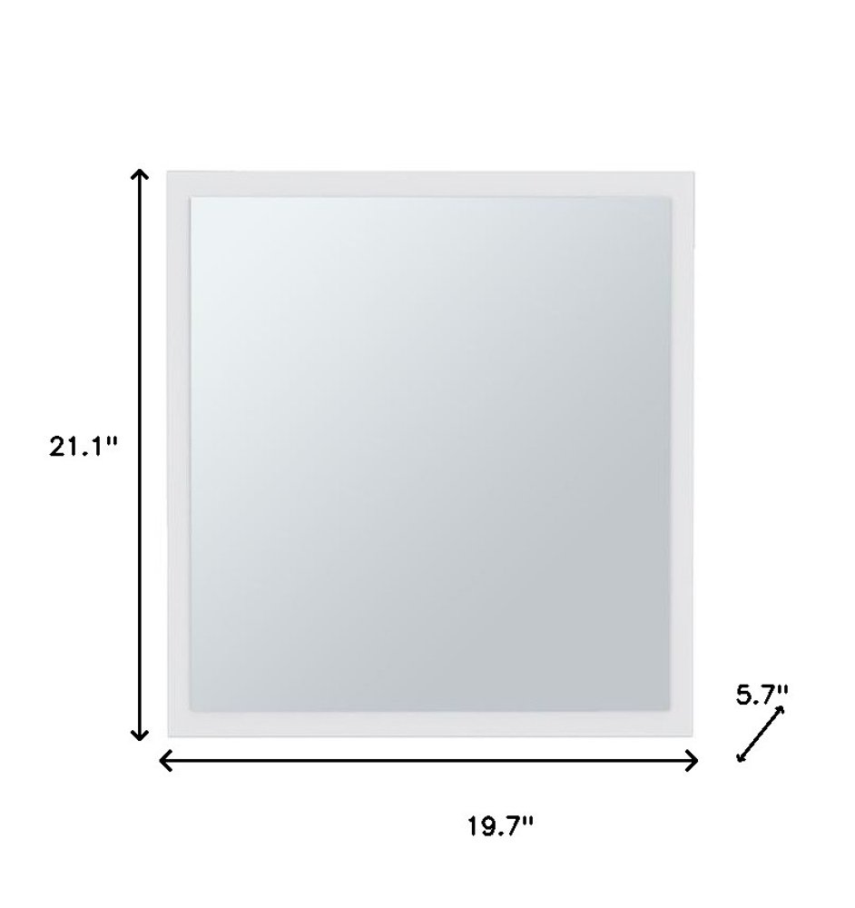 20" White Wood Floating Bathroom Vanity And Medicine Cabinet With Mirror — view 6