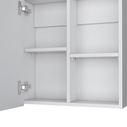 20" White Wood Floating Bathroom Vanity And Medicine Cabinet With Mirror HomeRoots