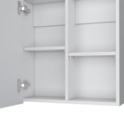 20" White Wood Floating Bathroom Vanity And Medicine Cabinet With Mirror