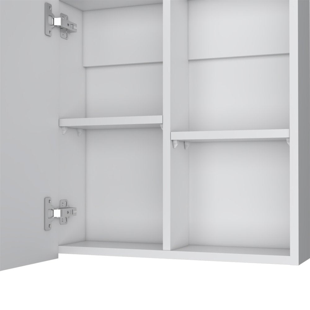 20" White Wood Floating Bathroom Vanity And Medicine Cabinet With Mirror HomeRoots