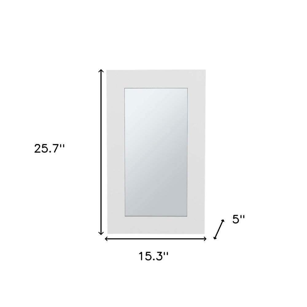 15" White Wood Floating Bathroom Vanity And Medicine Cabinet With Mirror — view 5