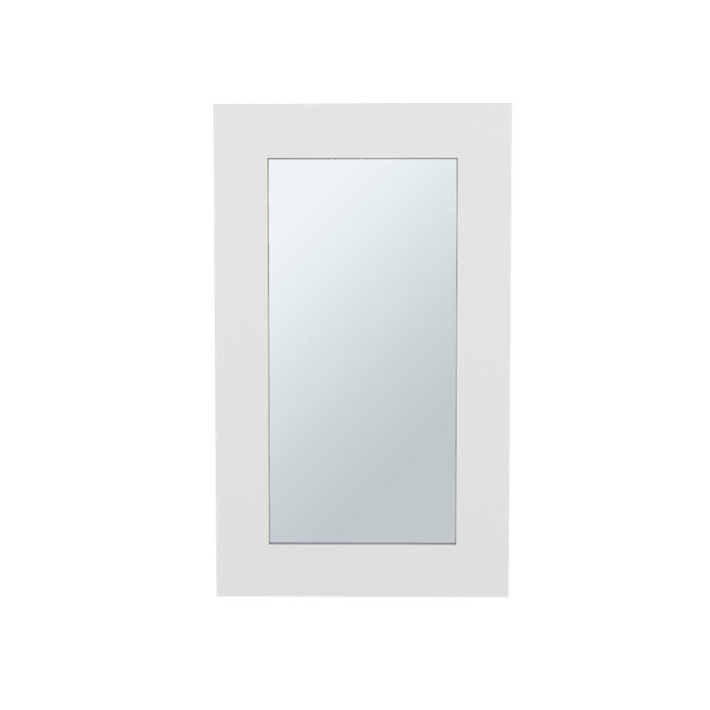15" White Wood Floating Bathroom Vanity And Medicine Cabinet With Mirror — view 1