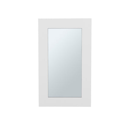 15" White Wood Floating Bathroom Vanity And Medicine Cabinet With Mirror