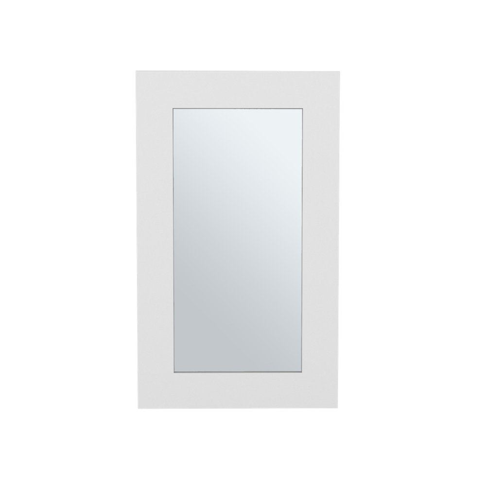 15" White Wood Floating Bathroom Vanity And Medicine Cabinet With Mirror — view 4