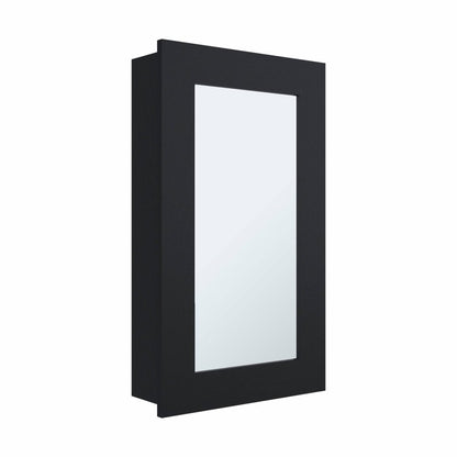 15" Black Wood Floating Bathroom Vanity HomeRoots