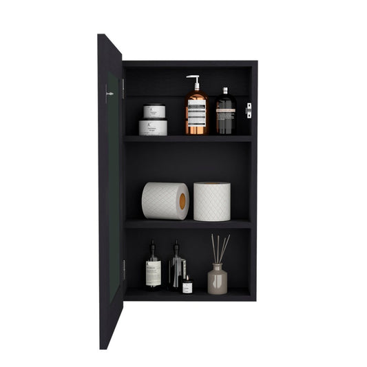 15" Black Wood Floating Bathroom Vanity HomeRoots