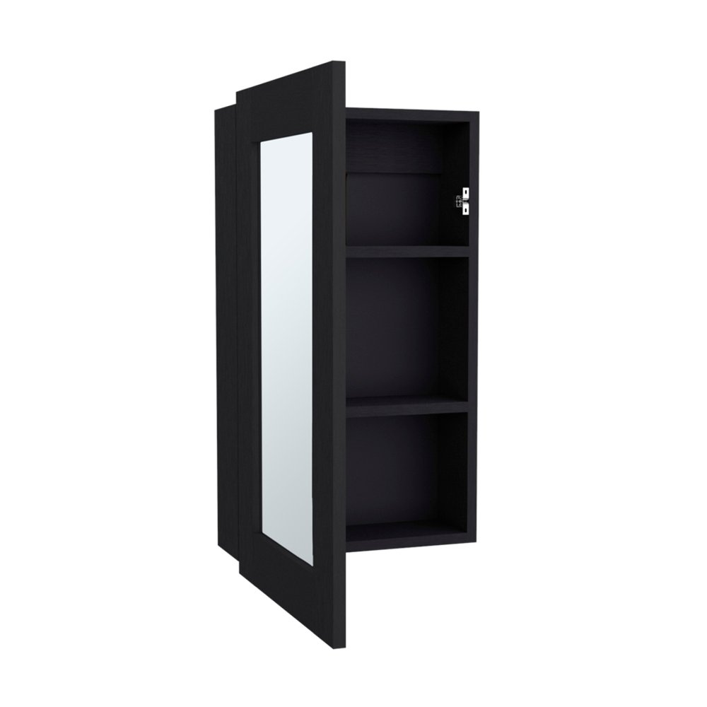 15" Black Wood Floating Bathroom Vanity HomeRoots