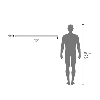 47" Set Of Two Dark Gray Wood Wall Mounted Floating Shelves HomeRoots