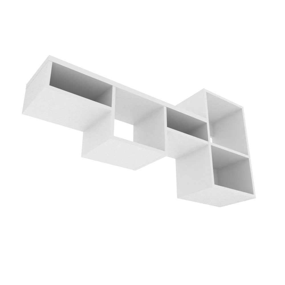 47" White Wood Wall Mounted Cubby Shelf HomeRoots