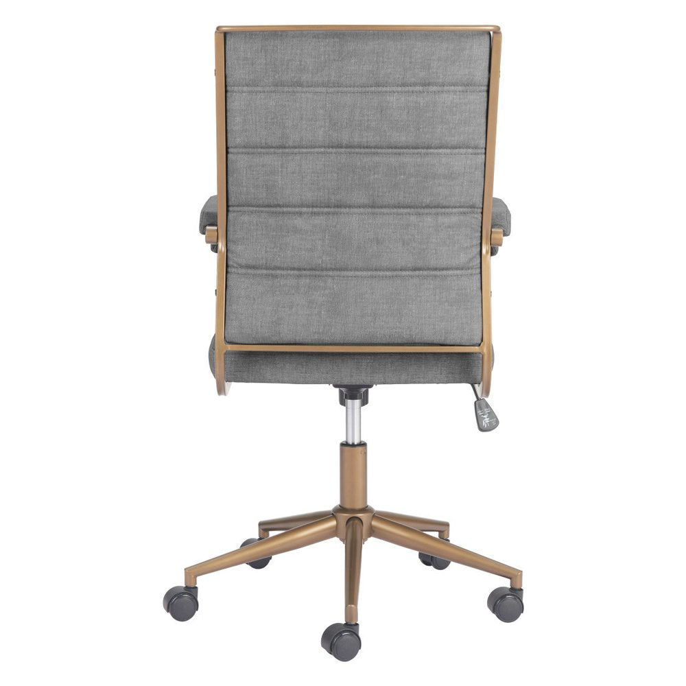 Gray and Bronze Adjustable Height Swivel Rolling Office Chair HomeRoots
