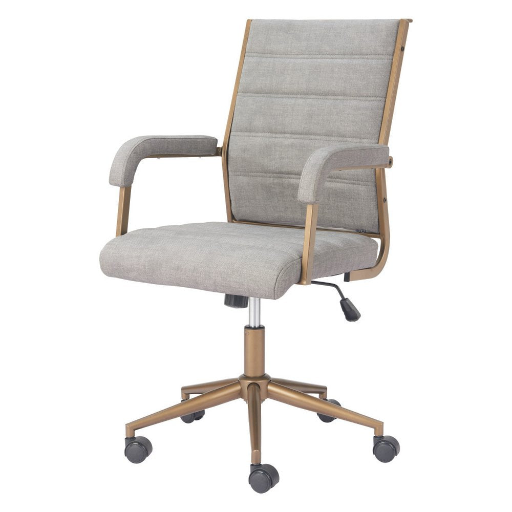 Gray and Bronze Adjustable Height Swivel Rolling Office Chair HomeRoots