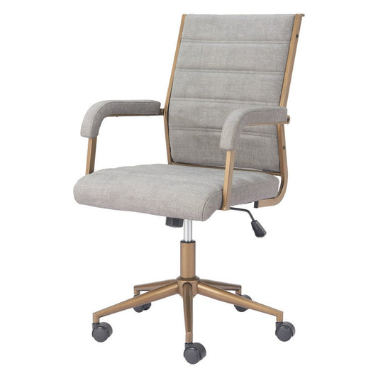 Gray and Bronze Adjustable Height Swivel Rolling Office Chair HomeRoots