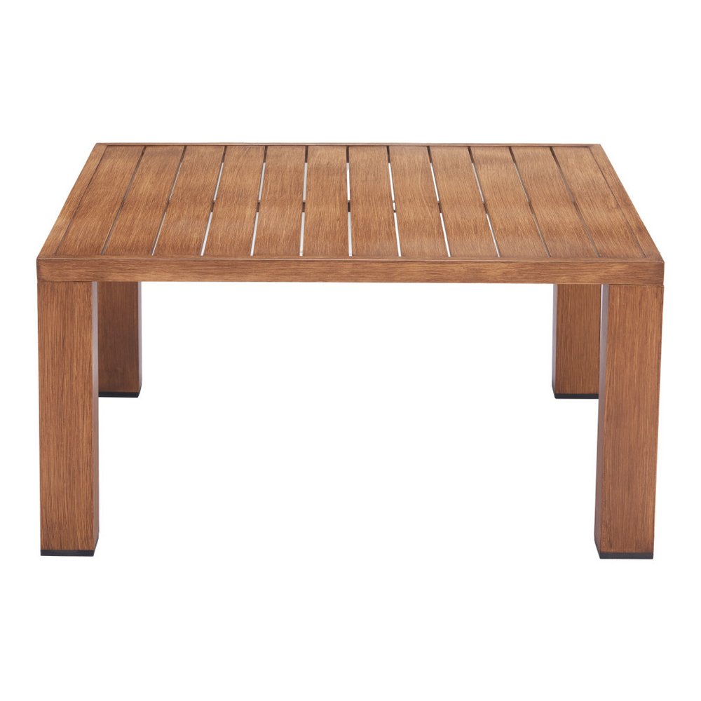 32" Natural Aluminum Square Coffee Table HomeRoots
