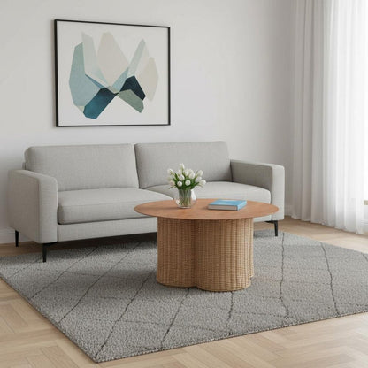 32" Natural Aluminum Round Coffee Table HomeRoots