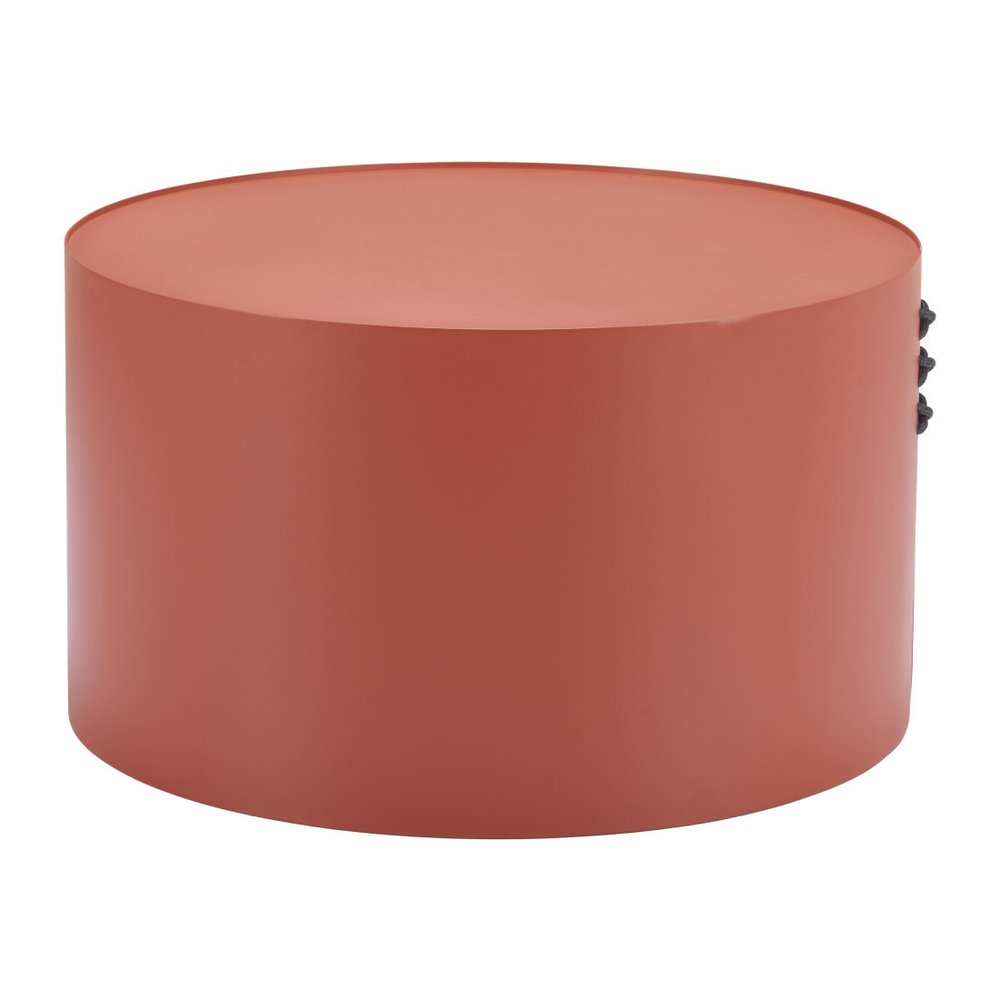 29" Terra Cotta Rounded Aluminum Outdoor Coffee Table HomeRoots