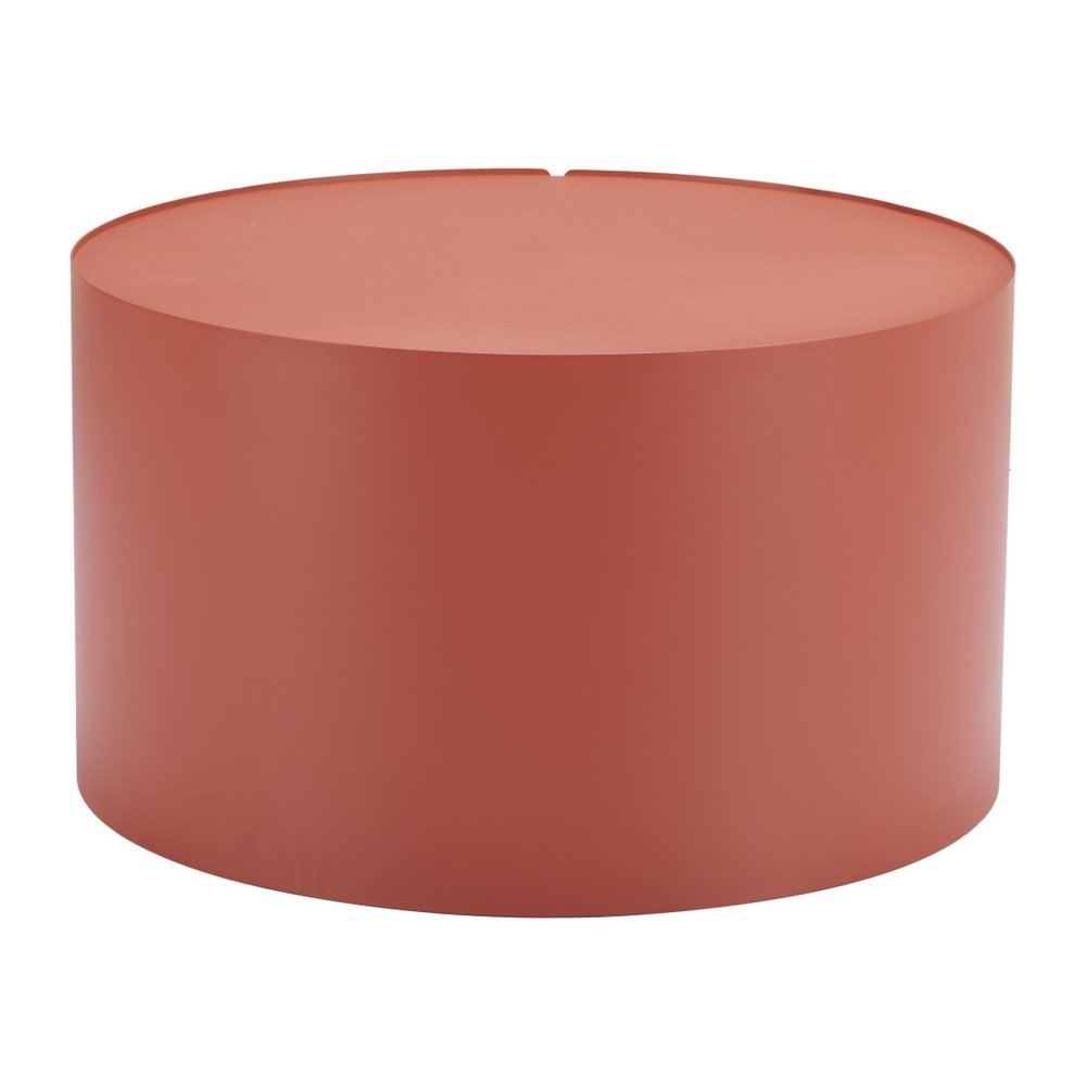 29" Terra Cotta Rounded Aluminum Outdoor Coffee Table HomeRoots