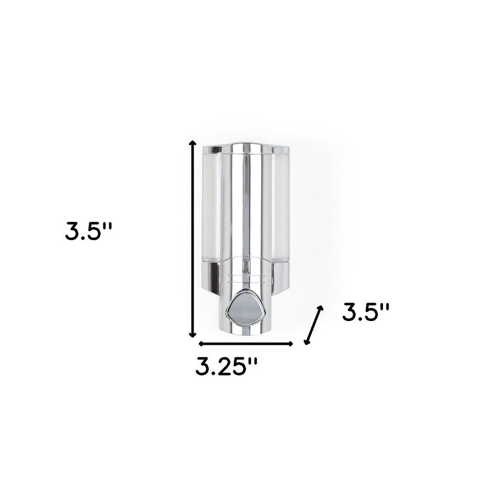 Silver Heavy Duty Plastic Wall Mount Soap Dispenser HomeRoots
