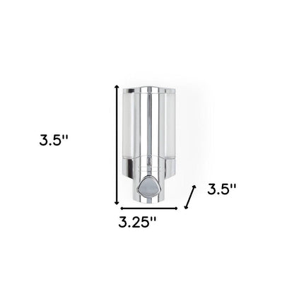 Silver Heavy Duty Plastic Wall Mount Soap Dispenser HomeRoots