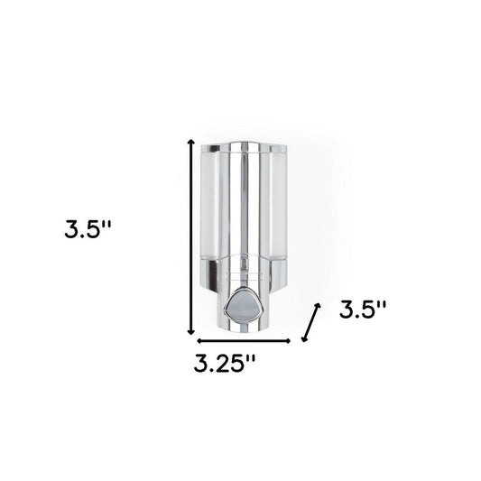 Silver Heavy Duty Plastic Wall Mount Soap Dispenser HomeRoots