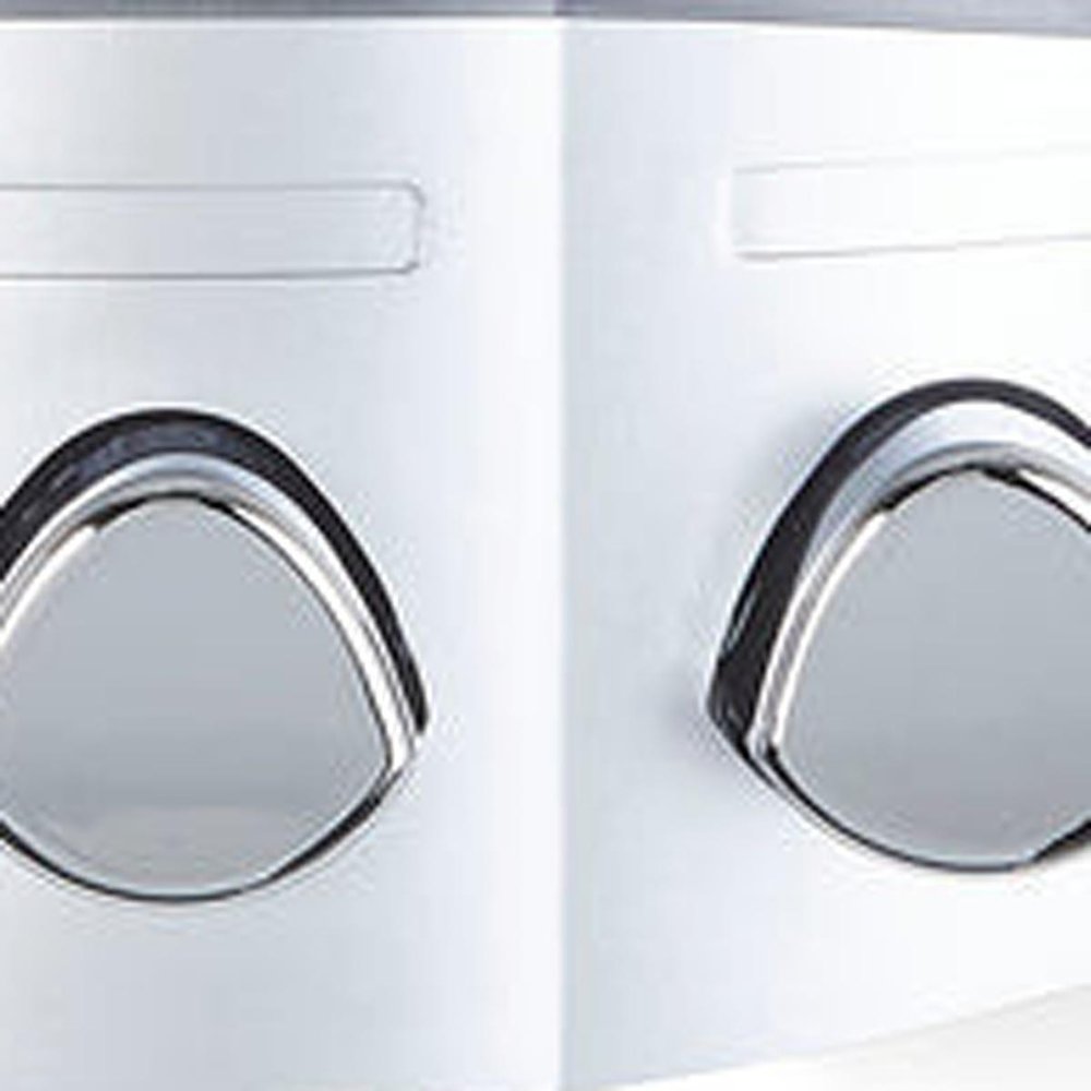 Gray Heavy Duty Plastic Three Chamber Wall Mount Soap Dispenser HomeRoots