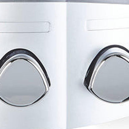 Gray Heavy Duty Plastic Three Chamber Wall Mount Soap Dispenser HomeRoots