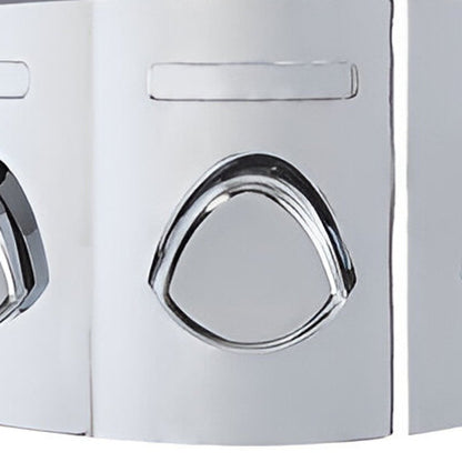 Gray Heavy Duty Plastic Three Chamber Wall Mount Soap Dispenser HomeRoots