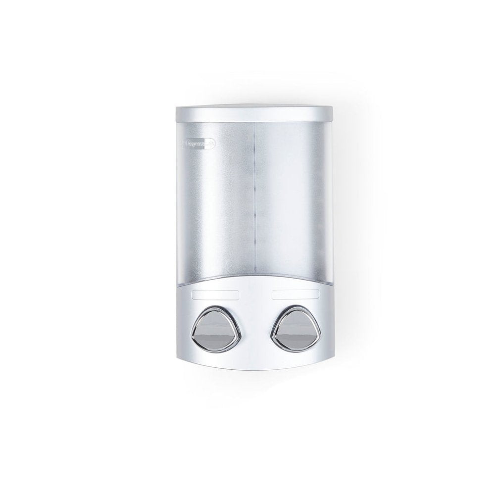 Gray Heavy Duty Plastic Two Chamber Wall Mount Soap Dispenser HomeRoots