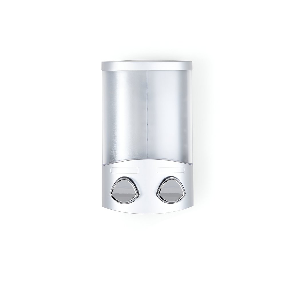 Gray Heavy Duty Plastic Two Chamber Wall Mount Soap Dispenser HomeRoots