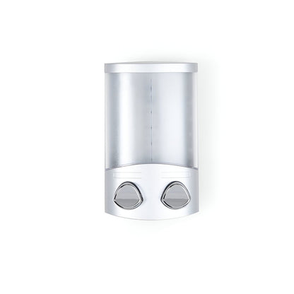 Gray Heavy Duty Plastic Two Chamber Wall Mount Soap Dispenser HomeRoots