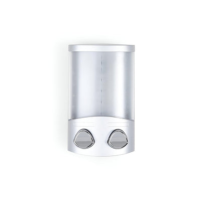 Gray Heavy Duty Plastic Two Chamber Wall Mount Soap Dispenser HomeRoots