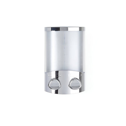 Silver Heavy Duty Plastic Two Chamber Wall Mount Soap Dispenser HomeRoots