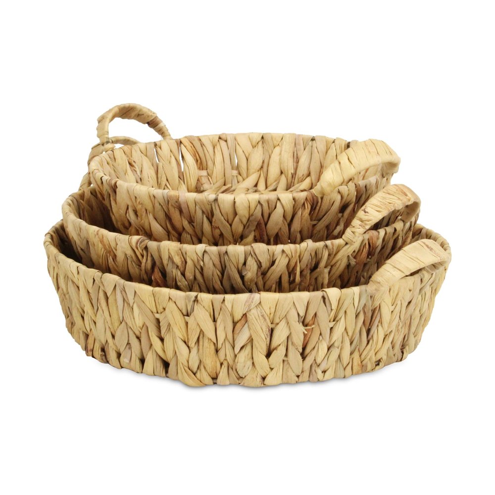 Set of Three Natural Water Hyacinth Basket — view 12