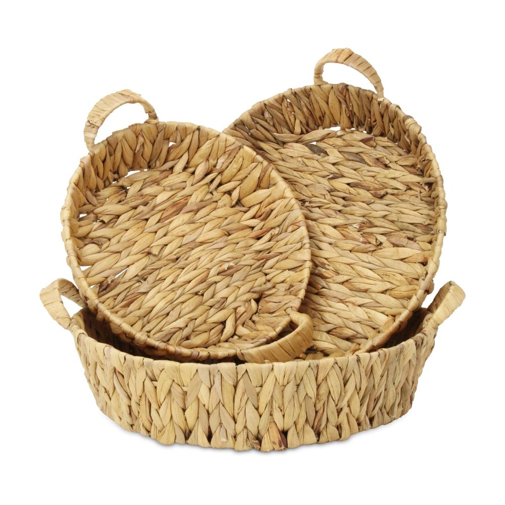 Set of Three Natural Water Hyacinth Basket — view 14