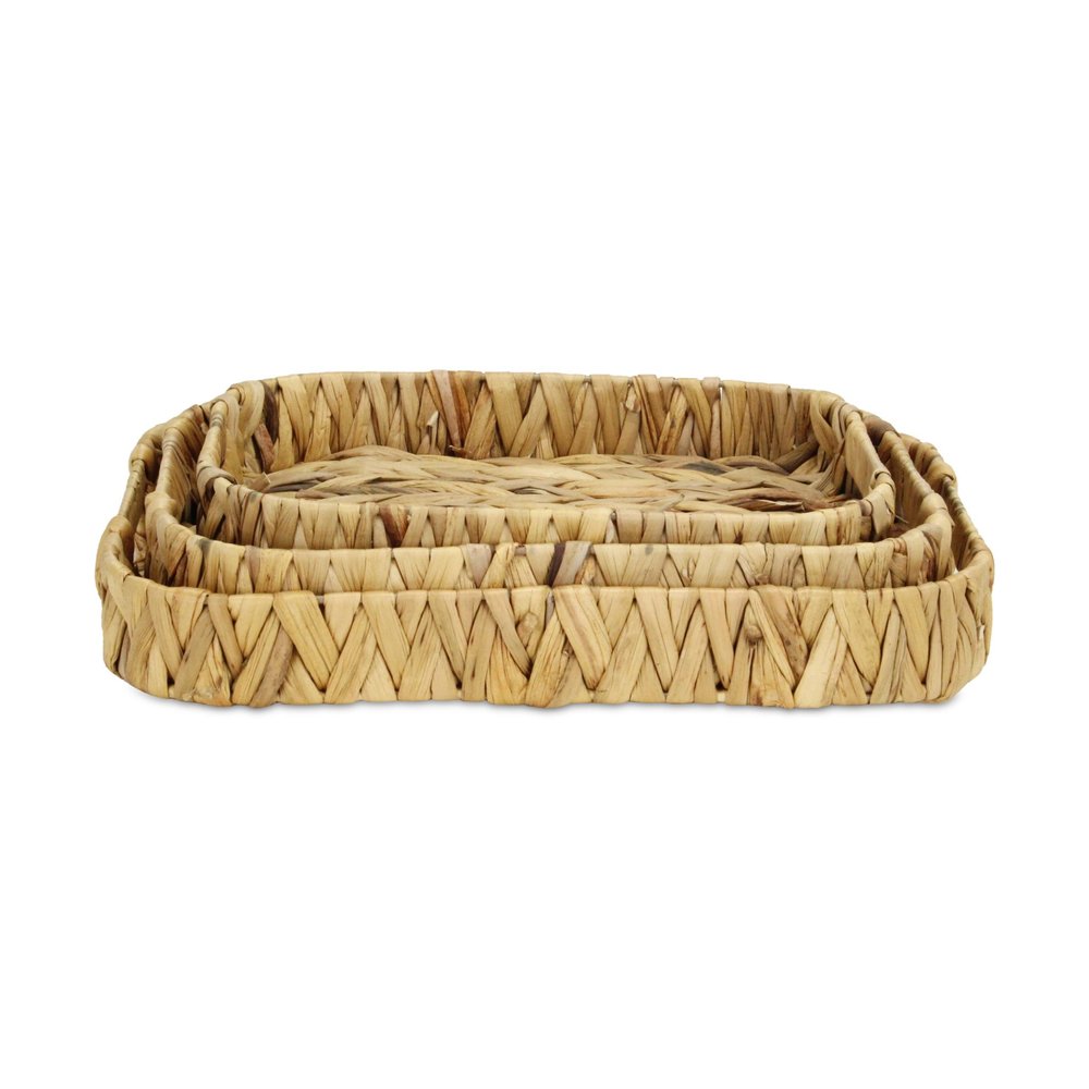 Set of Three Natural Water Hyacinth Basket — view 9