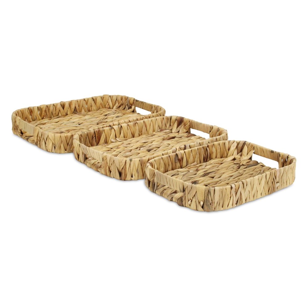 Set of Three Natural Water Hyacinth Basket — view 3