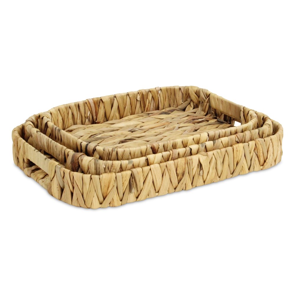 Set of Three Natural Water Hyacinth Basket — view 7