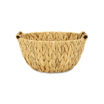 13" Natural Woven Water Hyacinth Basket HomeRoots