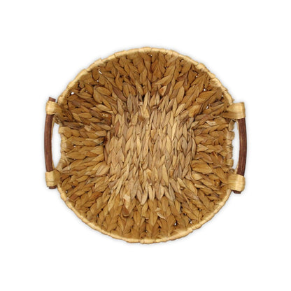 13" Natural Woven Water Hyacinth Basket HomeRoots