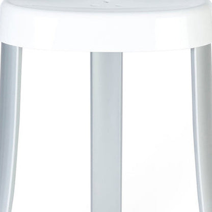 18"  White Aluminum And Heavy Duty Plastic Corner Shower Bench HomeRoots