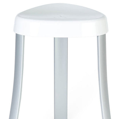 18"  White Aluminum And Heavy Duty Plastic Corner Shower Bench HomeRoots