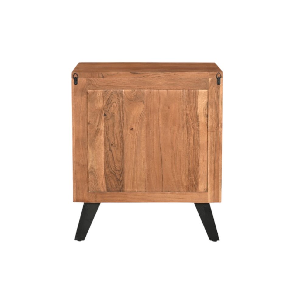 30" Brown Solid Wood Square Live Edge Nightstand HomeRoots