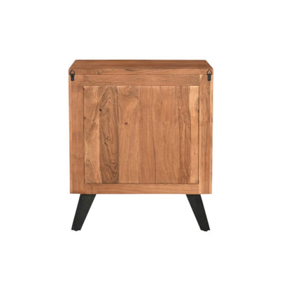 30" Brown Solid Wood Square Live Edge Nightstand HomeRoots