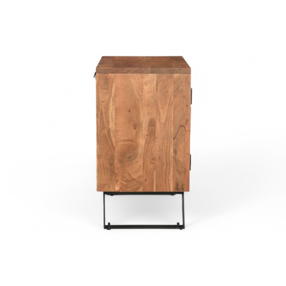 30" Brown Solid Wood Square Live Edge Nightstand HomeRoots