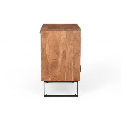 30" Brown Solid Wood Square Live Edge Nightstand HomeRoots