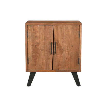 30" Brown Solid Wood Square Live Edge Nightstand HomeRoots
