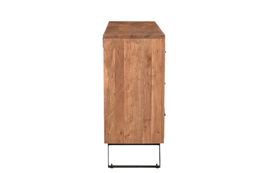 60" Natural Live Edge Solid Wood Six Drawer Double Dresser HomeRoots