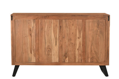 60" Natural Live Edge Solid Wood Six Drawer Double Dresser HomeRoots