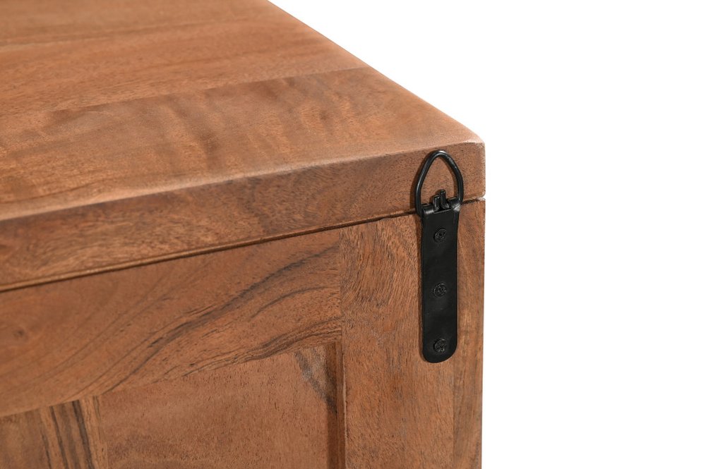 60" Natural Live Edge Solid Wood Six Drawer Double Dresser HomeRoots