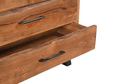 36" Natural Live Edge Solid Wood Six Drawer Dresser HomeRoots