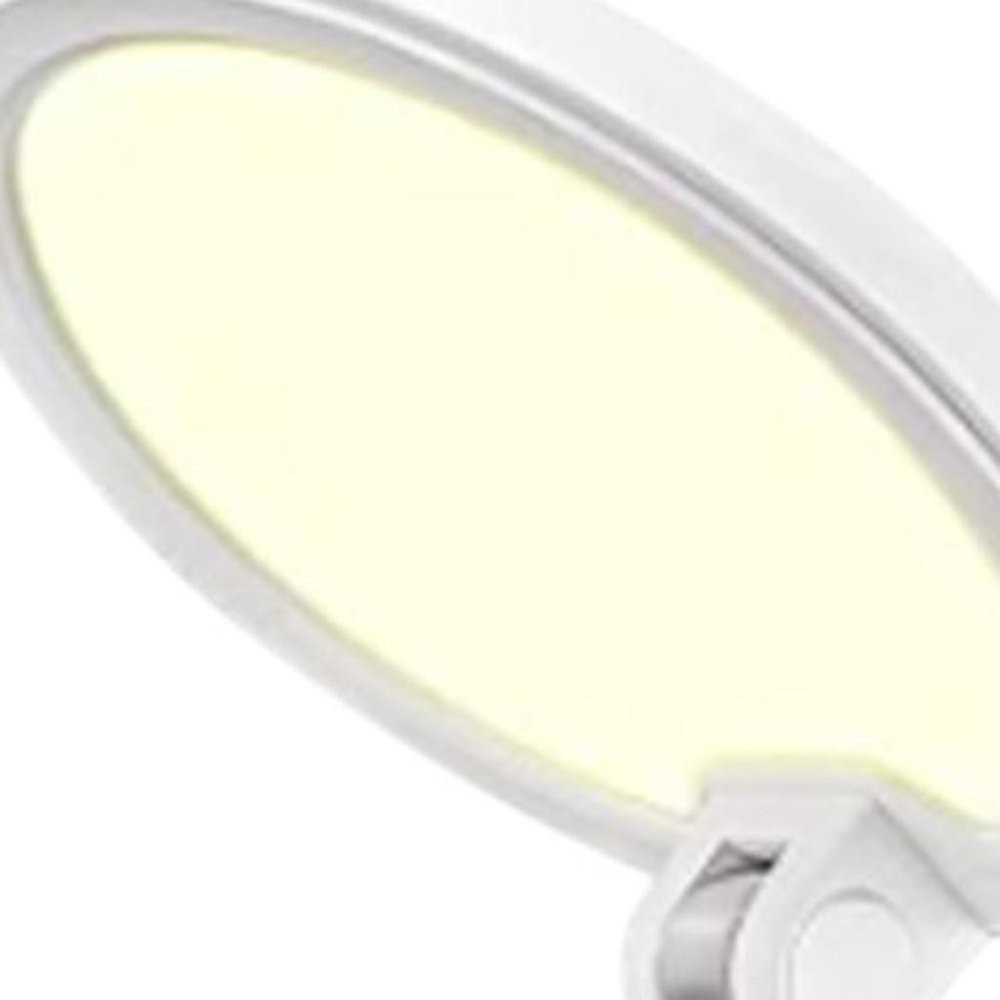 22" White Metal And Plastic Adjustable Portable Desk Lamp LED With Phone Clamp — view 3